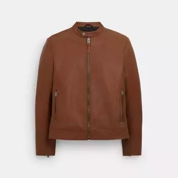 Coach Leather Racer рустикальный коричневый