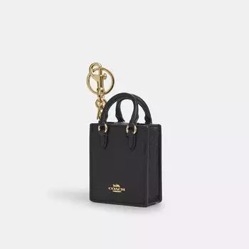 Coach North South Mini Tote Bag Charm gold black