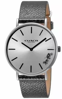 [Coach] Часы PERRY с белым циферблатом из нержавеющей стали, кварцевые, 36 мм, 14503155, женские, серые [Товар]