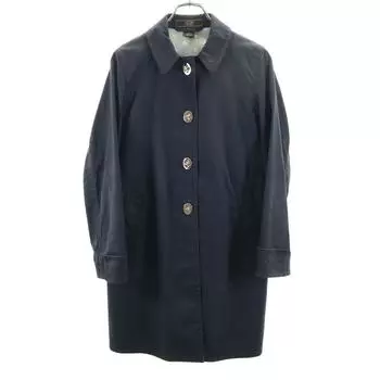 COACH Stainless collar coat 4 Navy Women Used