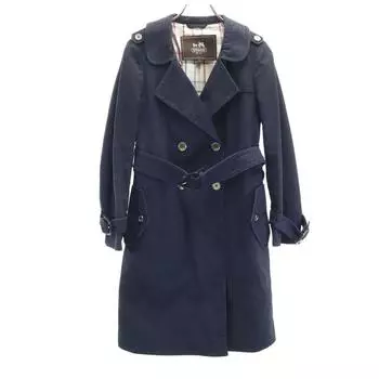 COACH trench coat 2 Navy Women Used