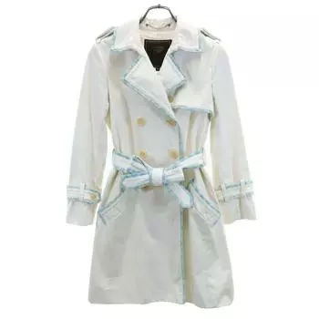 COACH trench coat 2 white Women Used