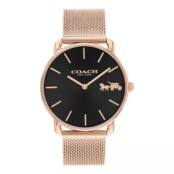 Coach Watch Genuine 14504384 Elliott 36mm Rose Gold Black Sunray Dial Mesh [COACH] Women s