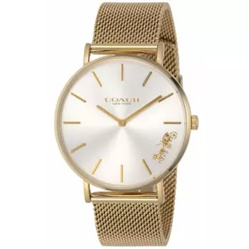 Coach Watch PERRY Silver Dial Stainless Steel Quartz 36MM Watch 14503125 Women s Gold