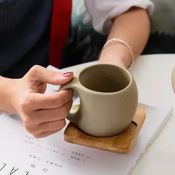 Coarse Pottery Mug Simple Ceramic Water Cup Home Milk Tea Cup Creative Personality Office Coffee Cup Set Drinking Utensils 200ML