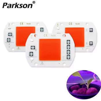 COB Chip светодиодный светильник для выращивания растений, фитолампа переменного тока 220 В, 20 Вт, 30 Вт, 50 Вт, полный спектр, нет необходимости в драйвере для выращивания цветов, рассады, растений 20W