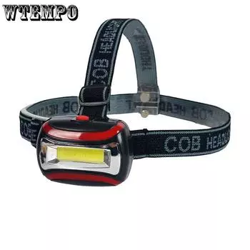 COB High Beam Headlight Headworn Flashlight Ordinary Battery Lamp Night Fishing Lamp 2PCS