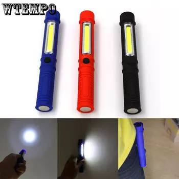 COB Карандашная лампа Тип батареи Наружная рабочая лампа Ручка Держатель лампы с ленточным светодиодным фонариком красный