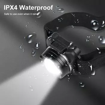 COB светодиодный налобный фонарь USB перезаряжаемый светодиодный налобный фонарь со встроенным аккумулятором водонепроницаемый 3 режима кемпинговый рыболовный аварийный фонарь