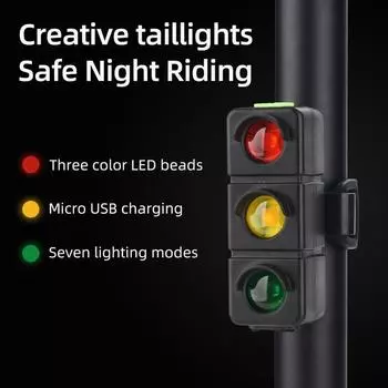 COBA светодиодный задний фонарь для велосипеда, красный, синий, зеленый, аварийный полицейский фонарь с зажимом, USB аккумулятор, мигающий предупредительный сигнал для езды на велосипеде QX-W19