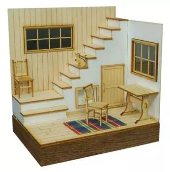 Cobaanii mokei Kobo Kobaani Model Workshop Sweet Style Series Room with Stairs Assembly Kit 1/24 SS-021
