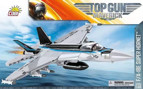 COBI Конструктор Top Gun Фильм Военный истребитель США Super Hornet 560 деталей Совместим с Lego IN 5805A F/A-18E 1/48 [СДЕЛАНО В ЕС]