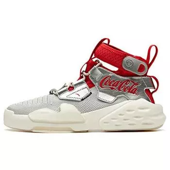 Coca-Cola X Anta амортизирующие нескользящие высокие спортивные повседневные туфли мужские кроссовки белые серые красные 11948099S-2 39