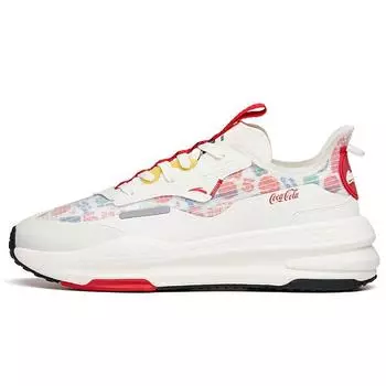 Coca-Cola X Anta C37 Series Lifestyle Collection Повседневные нескользящие амортизирующие низкие кроссовки Мужские кроссовки Белые Красные 912128081-5 43