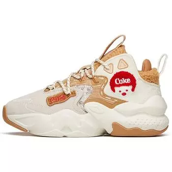 Coca Cola X Anta Lifestyle Series C37 амортизирующие нескользящие низкие кроссовки женские кроссовки коричневые белые 122148080S-1 38.5