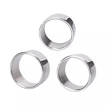 Cock Ring Penis Ring Glance Ring Stainless Steel Ring Adult Ring Adult Goods Waterproof Durable Set of 3 Men s Men s D-001