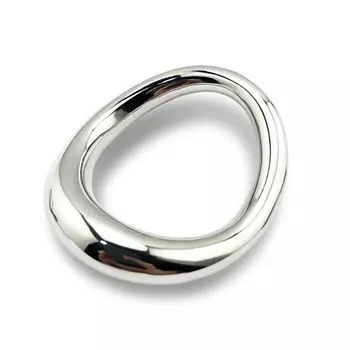Cock Ring Stainless Steel Penis Ring Adult Goods Popular Male Restraints Weighted Bendable Oval Male Penis Ring Cock Ring Restraint Ring Weight Ball