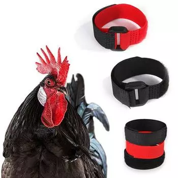 Cockerel Cock Noise Free Poultry Neckband Farm Animal Supplies Chicken Neck Strap Rooster Collar Upgraded Version красный