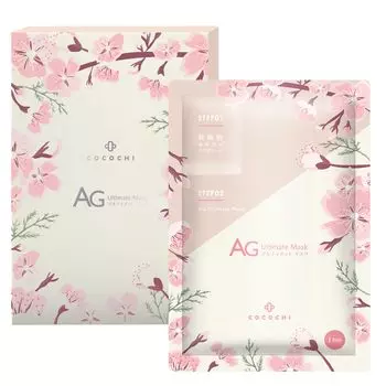 COCOCHI Маска-эссенция для лица Sakura AG Face Sheet Face Skin Dry Beauty Tone Aging Shiny Rough Made in 5 Face Present Pack, Mask, Pack, Mask, Mask,