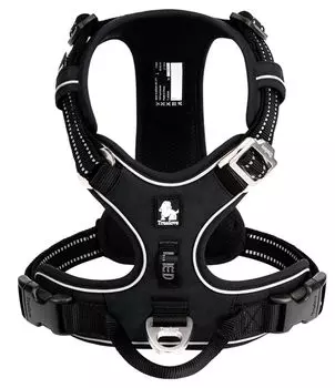 cocomall 2023 Latest Dog Dog Dog Pet 3M Reflective For Large Adjustable Harness, Harness, Supplies, Harness, Material, Training, Nylon, Small, Medium, чёрный