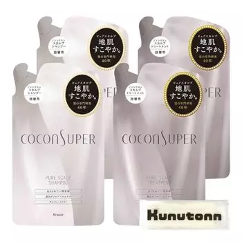 Cocon Super Inner Comfort Шампунь Сменный блок 320 мл Интенсивное восстановление Сменный блок 320 мл Чистый уход за кожей головы Белый букет Различные 2 предмета Набор Kunutonn Original