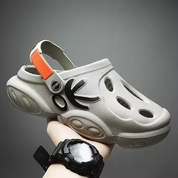 Coconut hole shoes men s casual 2025 new sandals men s beach shoes home wear trend student sandals 39 серый