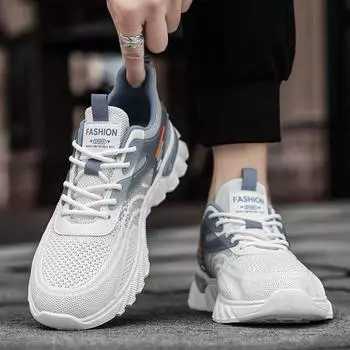 Coconut men s shoes are breathable in summer 2024, new youth fly-woven mesh breathable sports mesh shoes, casual trendy shoes 39