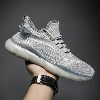 Coconut shoes men s 2025 summer thin mesh fly-woven sports shoes trendy casual soft sole lightweight running shoes dirt-resistant 39 чёрный