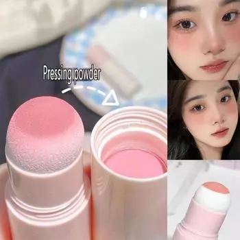 COD 4 цвета Румяна Водонепроницаемая фиксированная головка Губка Удлиненная объемная губкаУниверсальная пудра-румяна-стик/подсветка матовая отделка