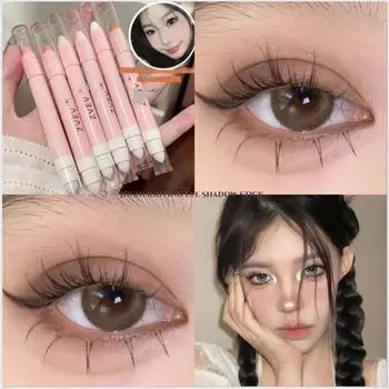 COD хайлайтер-карандаш для теней для век 2 в 1 жемчужный карандаш для теней для век долговечный натуральный долговечный водостойкий макияж косметика матовый двусторонний 05#
