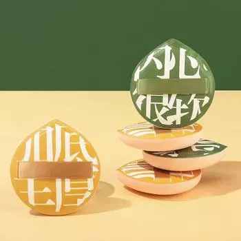 COD Влажная и сухая губка Круглая пуховка для макияжа Хлопчатобумажная треугольная пуховка для макияжа Женские моющиеся косметические инструменты для макияжа Используйте мягкую, удобную в переноске основу на воздушной подушке зелёный