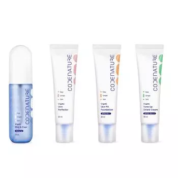 Codenature Viami Mist & Fixer (50 мл), Skin Perfector (30 мл), Тональная основа Skin Fit (30 мл), Крем Tone Up Shield (30 мл) 4 НАБОР