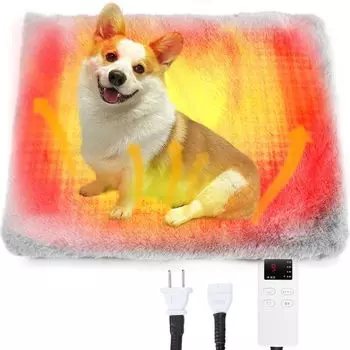 Codify Pet Hot Carpet с горячим ковриком для собак и температурой Пушистая спираль PSE Перегрев Холод Подходит для пожилых мелких животных 4-ступенчатый таймер,