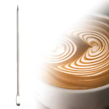 Coffee Arts Pen Pull Flower Pin Professional Stainless Steel Drawing for Home Without Wood Handle