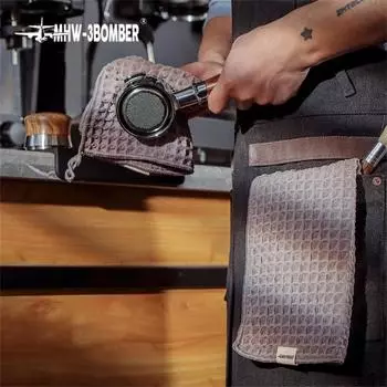 Coffee Bar Square Towels Barista Cleaning Cloths 4 Pack Professional Espresso Maker Tools Home Kitchen Accessories