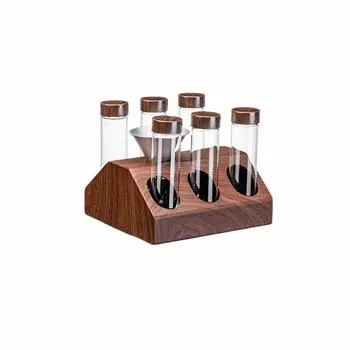 Coffee Beans Storage Container Display Rack Tea Tube Bottle Glass With Breathable Lid Espresso Accessory Tool Coffeware Set