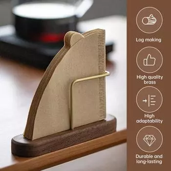 Держатель для кофейной фильтровальной бумаги Alnut Держатель для кофейной бумаги Подставка для кофейных принадлежностей Вместимость 60 шт. Хранение бумаги Прочное