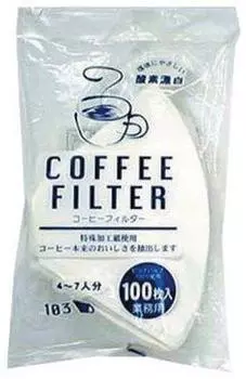 Coffee filter white F103 100 pieces for 4 to 7 people 2448