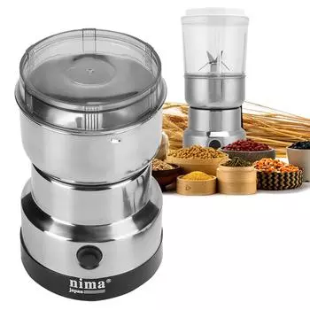 Coffee Grinder Spice Grinder Household Electric Stainless Steel Grinding Milling Machine Coffee Bean Spice Grinder EU Plug 220V EU светло-серый