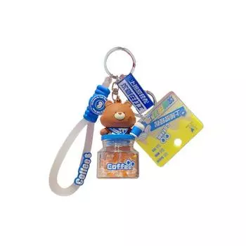 Coffee Jinnew Creative Panda Mi Aromatherapy Cartoon Funny Pendant Keychain