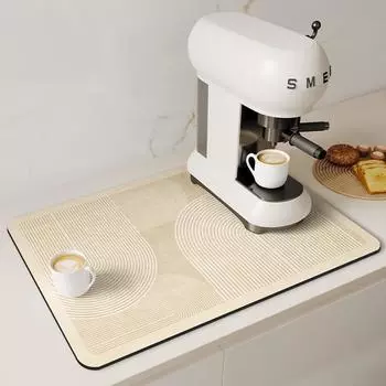Coffee Machine Pad Rubber Dish Drying Mat Non-slip Kitchen Super Absorbent Mats Guard Countertop Protector Kitchen Accessories 30x40 cm