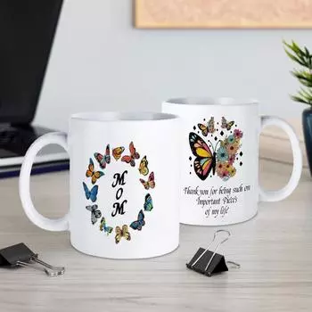 Coffee Mug for Women & Men with Handle Milk Tea Cup 11oz Double-Sided Print Dishwasher and Microwave Safe for Home Office 11oz