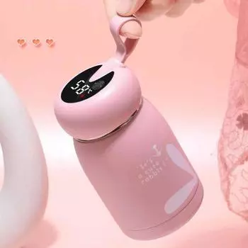 Coffee Mugs In-Car Tea Water Thermos Bottle Mass Portable Vacuum Flasks Christmas Gifts Smart Insulation Cup Temperature Display 300-500ml