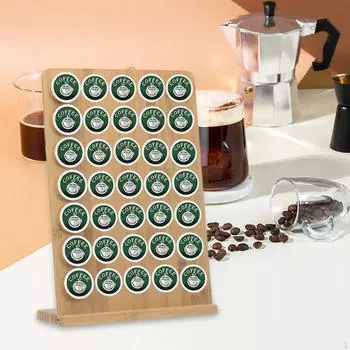 Полка для витрины с держателем для кофейных стручков, подставка для капсул-органайзера для чая