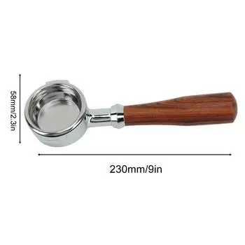 Coffee Portafilter 58mm E61 Single Layer Filter Bottomless Handlheld Portafilter for Expobar/Rancilio/EM19M2