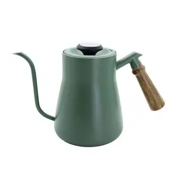 Coffee Space Coffee Kettle Drip Coffee Narrow Easy to Adjust Water Comes with Get Water Thermometer Fire IH Wooden Safe Stainless For People RCK-102
