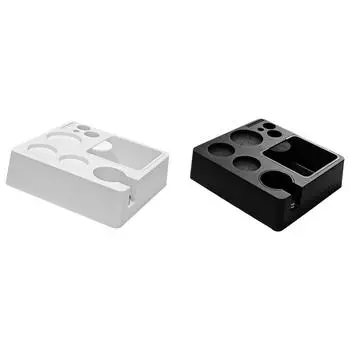 Coffee Tamper Station Adjustable Coffee Accessories Multipurpose Tamper Holder for Kitchens Cafes Counter Top Workplace Tearoom чёрный