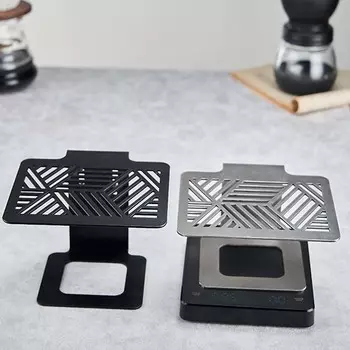 Coffee Weighing Racks Adjustable Silicone Non-slip Base Electronic Scale Stand Waterproof Barista Kitchen Coffeeware серебряный