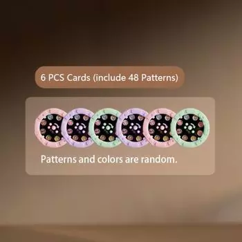 Cognition Cartoon Projection Flashlight Early Educational Children Luminous Toys Kindergarten multicolor-6pcs cards random