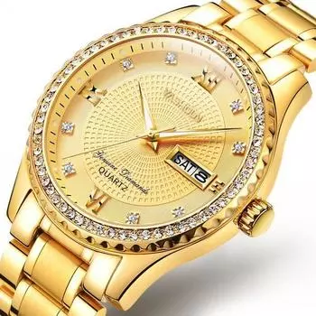 Cogot Мужские брендовые часы Модные мужские часы Календарь Водонепроницаемые часы со стальным ремешком, корейские популярные часы